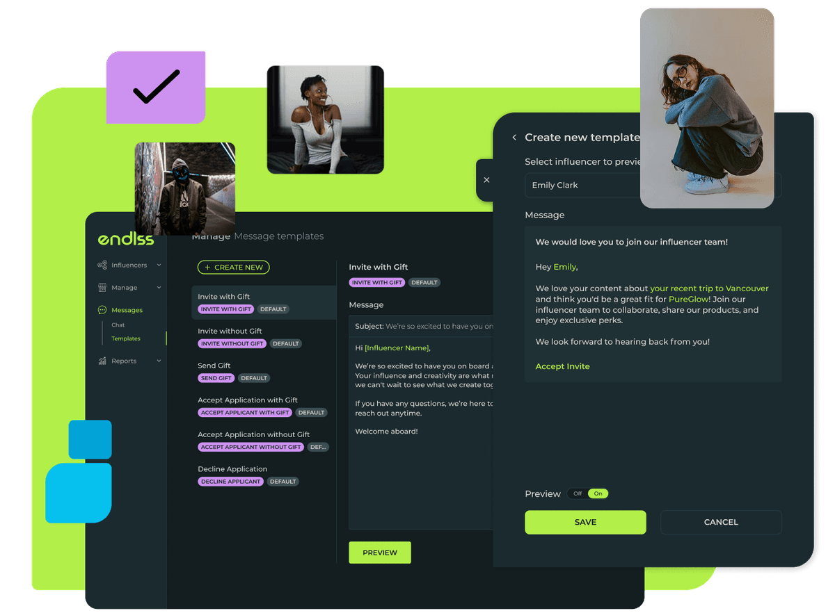 Organic Discovery showing creator profiles and recruiting pipeline